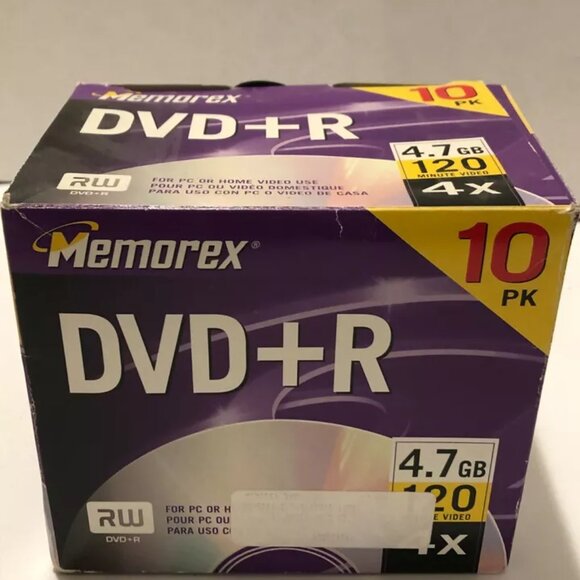 Memorex DVD+R 4.7 GB 120 Minute 4X RW, 6 pc, Sealed Discs + Cases - Picture 7 of 10